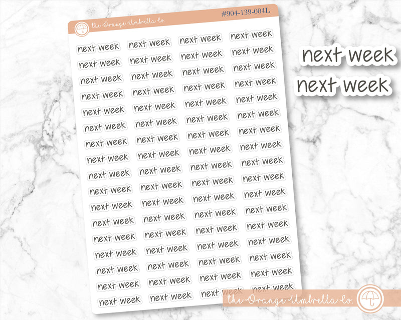 Next Week Jen Plans Script Planner Stickers | FJP | 904-139-001L-WH