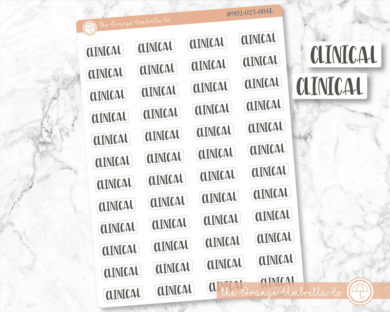 Clinical Script Planner Stickers | F1 | S-276 / 902-023-001L-WH