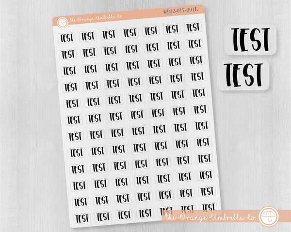 CLEARANCE | Test Script Planner Stickers |  F1 Clear Matte | S-307-BCM