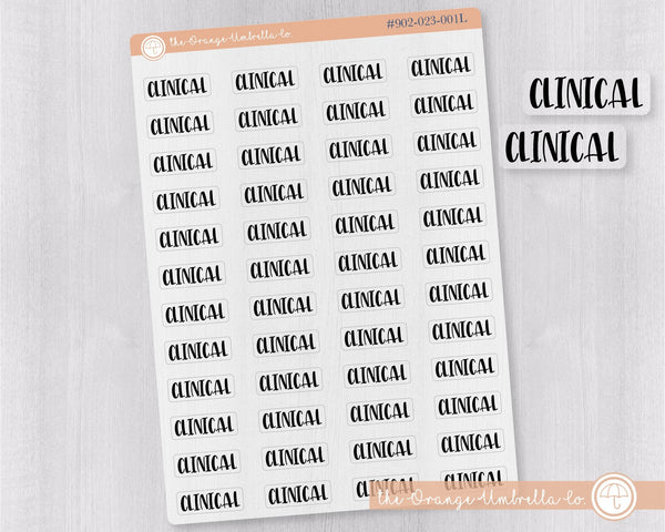 Clinical Script Planner Stickers | F1 Clear Matte | S-276-BCM