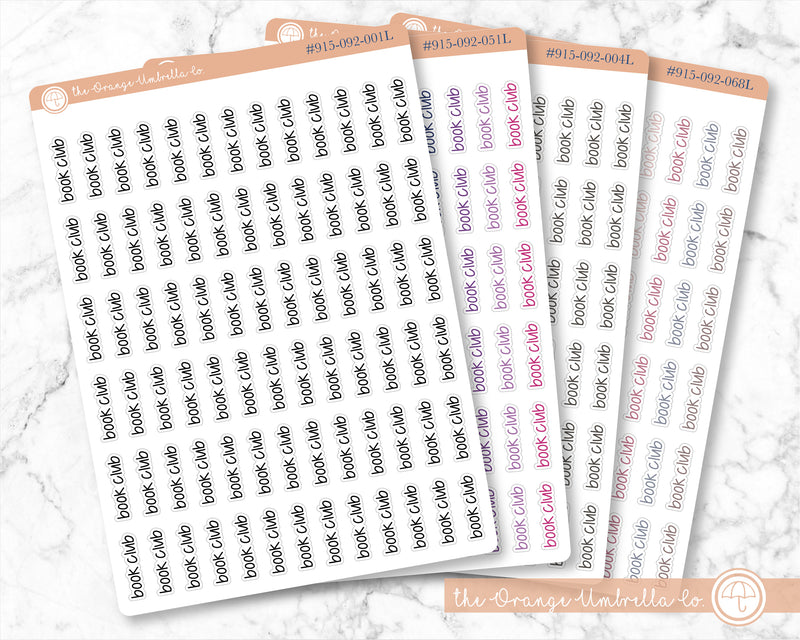 Book Club Jen Plans Script Planner Stickers | FJP | S-994