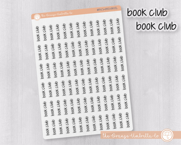Book Club Jen Plans Script Planner Stickers | FJP Clear Matte | S-994-BCM