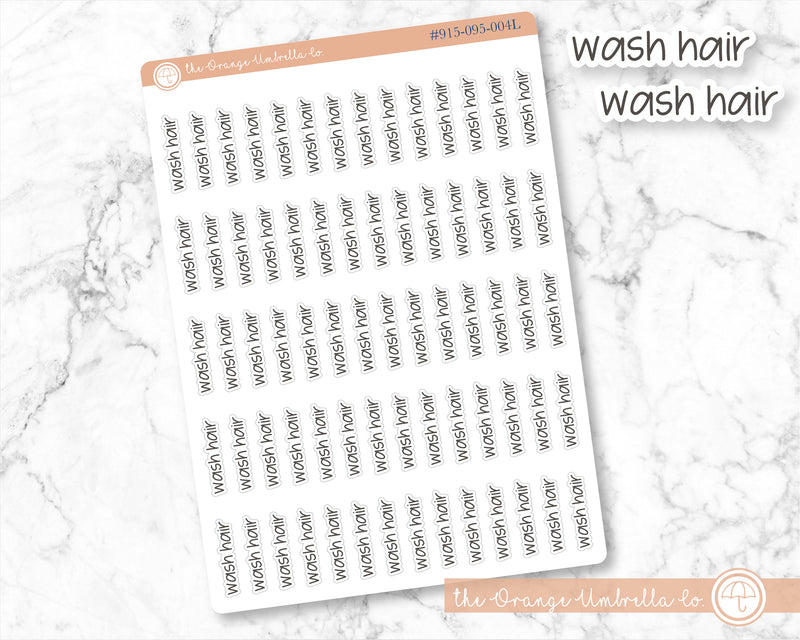 Wash Hair Jen Plans Script Planner Stickers | FJP  | 915-095-001L-WH