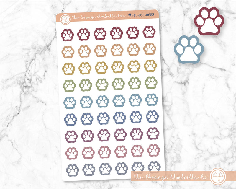 Paw Print Icon Planner Stickers and Labels | I-136 / 910-051