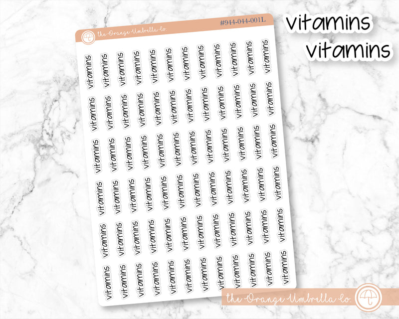 CLEARANCE | Vitamins Jen Plans Script Planner Stickers | FJP  | S-207