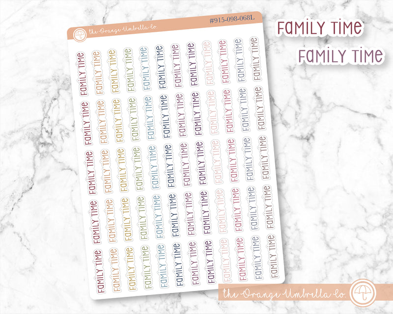 Family Time Script Planner Stickers | F3 | S-335