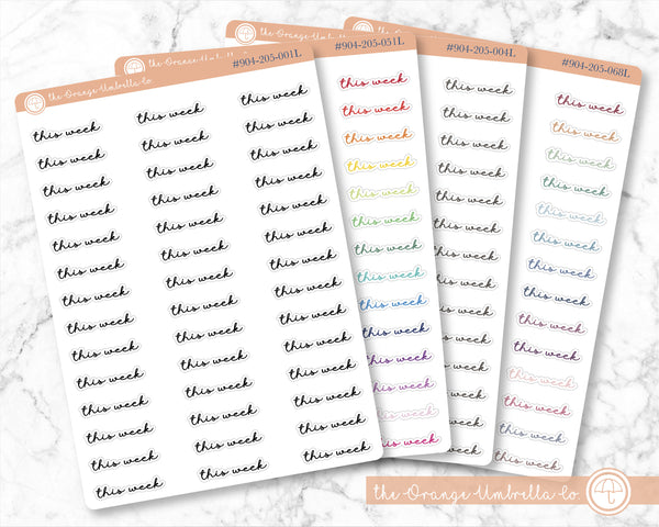 This Week Script Planner Stickers | F5  | 904-205-001L-WH