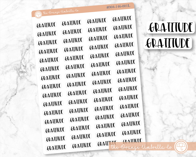 Gratitude Script Planner Stickers |  F1  | 904-146-001L-WH