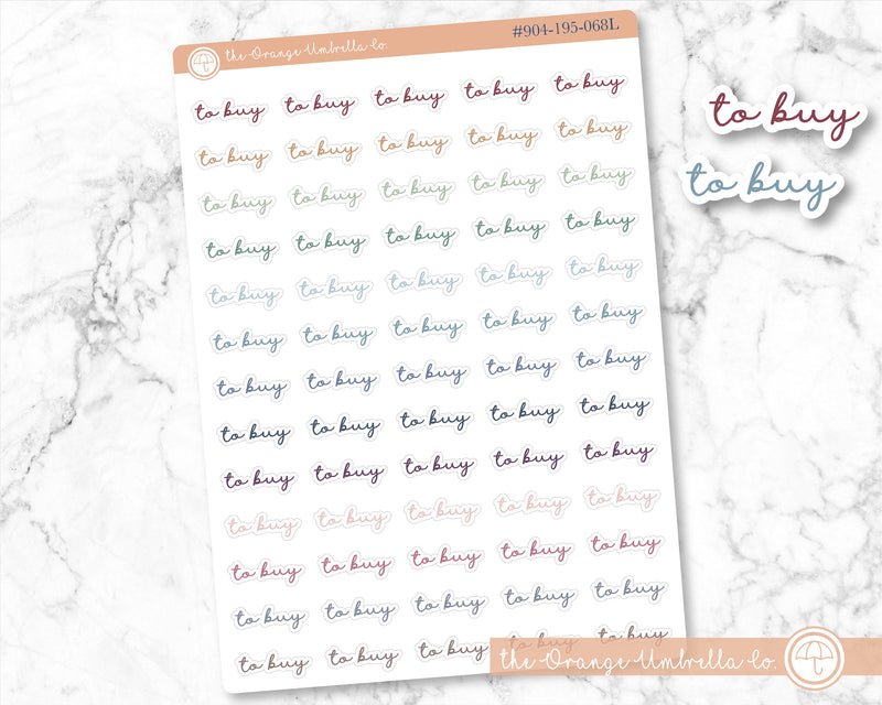 To Buy Script Planner Stickers | F5 | 904-195-001L-WH