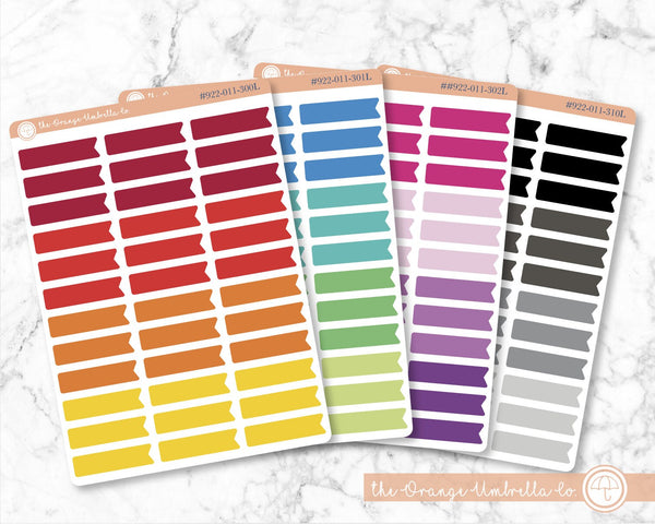 Flag Appointment Planner Labels, Flag Appointment Planner Stickers, Rainbow Colored Planning Labels (#922-011-300L-WH)