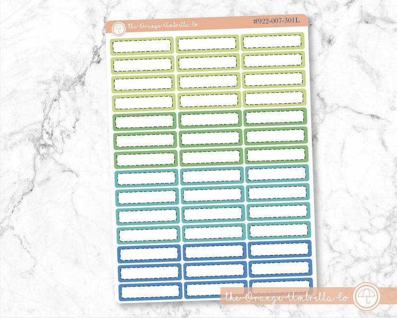 Stitched Event Planner Labels, Stitched Outline Appointment Planner Stickers, Color Print Planning Labels (