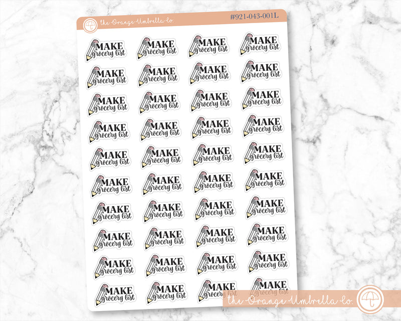 Make Grocery List Icon Script Planner Stickers and Labels | FC10 | E-050 / 921-043