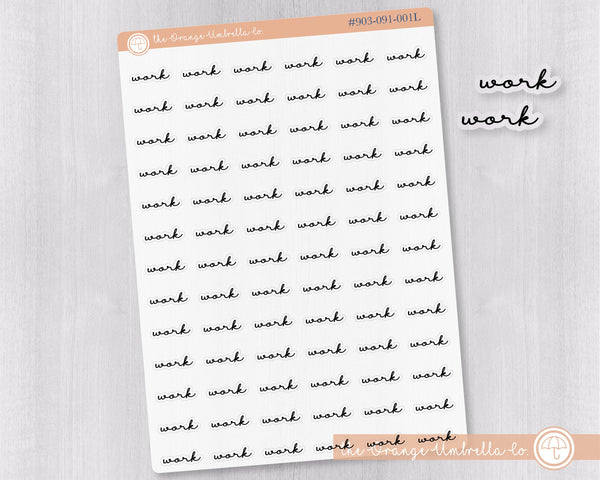 Work Script Planner Stickers | F5 Clear Matte | S-573-BCM