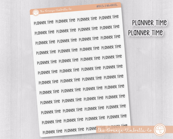 Planner Time Script Planner Stickers | F3 Clear Matte | T-171-BCM