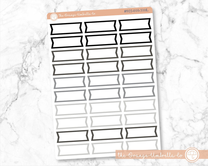 Double Flag Planner Labels, Flag Outline Planner Stickers, Color Print Planning Labels (