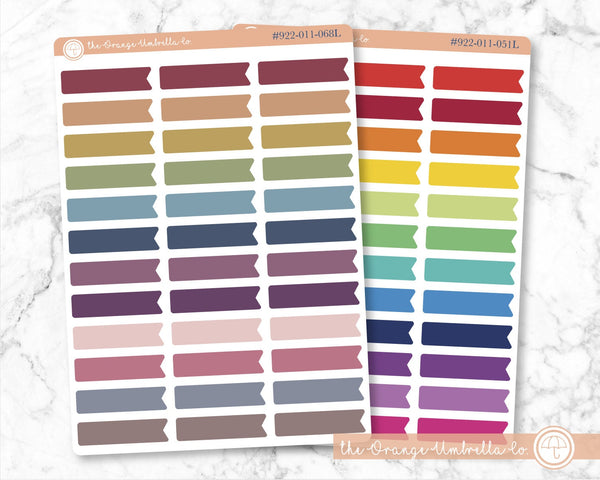 Flag Appointment Planner Labels, Flag Appointment Planner Stickers, Rainbow Colored Planning Labels (#922-011-051L-WH)