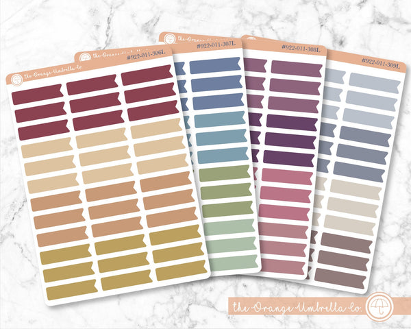 Flag Appointment Planner Labels, Flag Appointment Planner Stickers, Muted Color Planning Labels (#922-011-306L-WH)