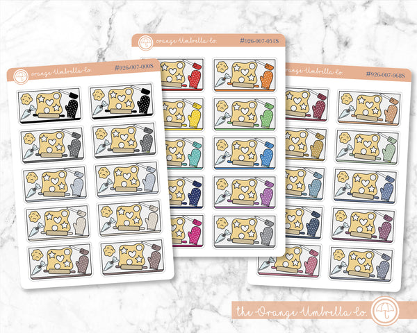 Baking Flat-Lay Deco Planner Stickers | D-020| 926-007