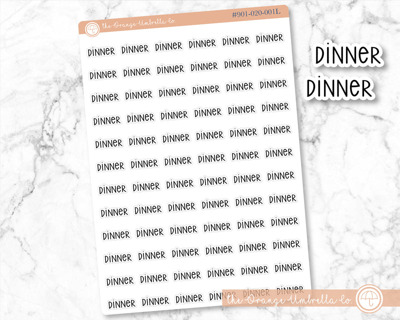 CLEARANCE | Dinner Script Planner Stickers | F3  | S-124