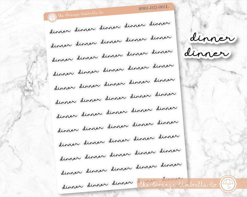 CLEARANCE | Dinner Script Planner Stickers | F5 | 901-022/S-126