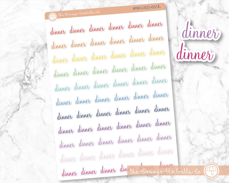 Dinner Script Planner Stickers | F4  | 901-021-001L-WH