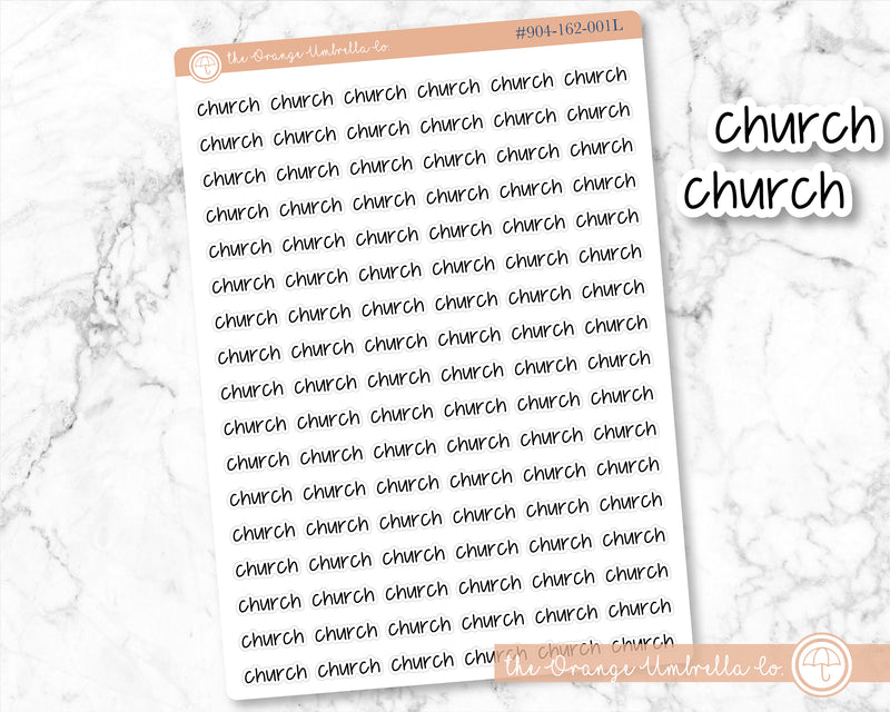 CLEARANCE Church Jen Plans Script Planner Stickers | FJP | 904-162/S-324