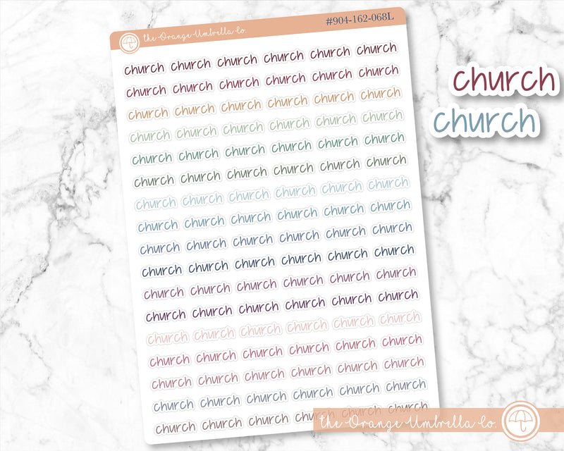 CLEARANCE Church Jen Plans Script Planner Stickers | FJP | 904-162/S-324