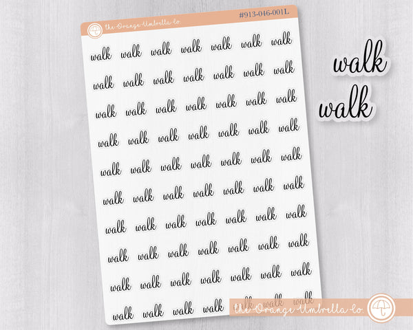 Walk Script Planner Stickers | F4 Clear Matte | S-904-BCM