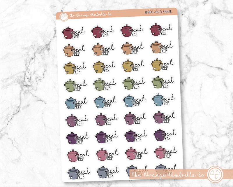 Meal Prep Icon Script Planner Stickers and Labels | FC11 | E-035 / 901-025