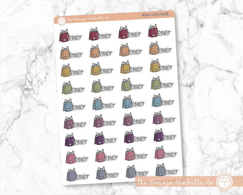 Grocery Shopping Icon Script Planner Stickers and Labels | FC11 | E-001 / 901-028