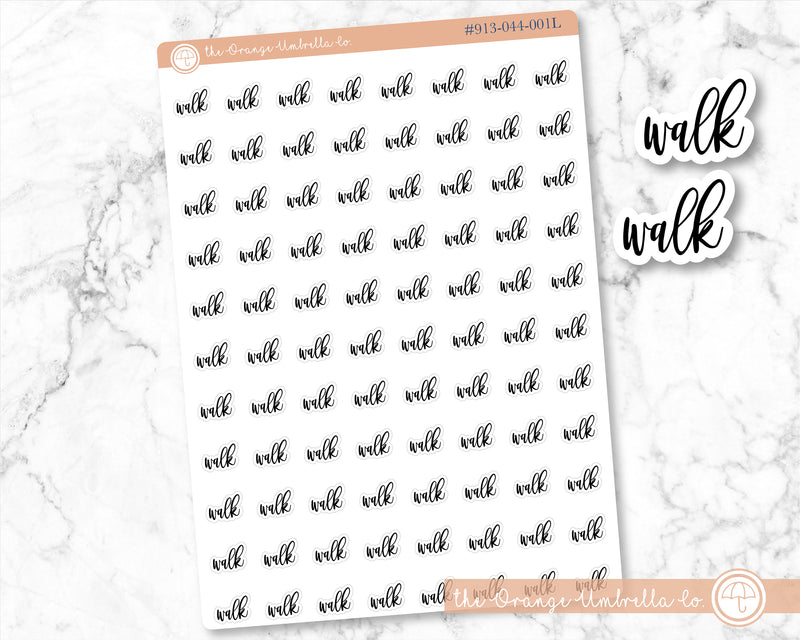 CLEARANCE | Walk Script Planner Stickers | F2  | S-902 / 913-044