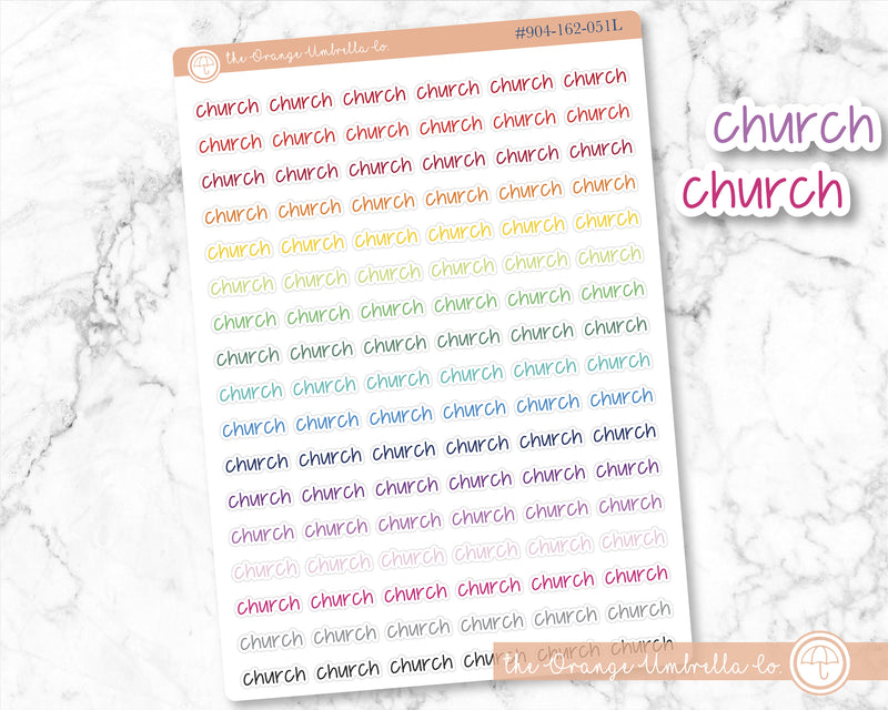 CLEARANCE Church Jen Plans Script Planner Stickers | FJP | 904-162/S-324