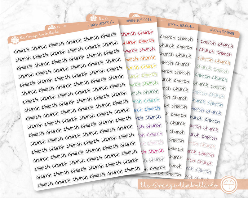 CLEARANCE Church Jen Plans Script Planner Stickers | FJP | 904-162/S-324