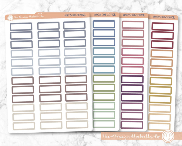 Appointment Planner Stickers - 1/3 Box | Muted | L-014-L-017 / 922-001