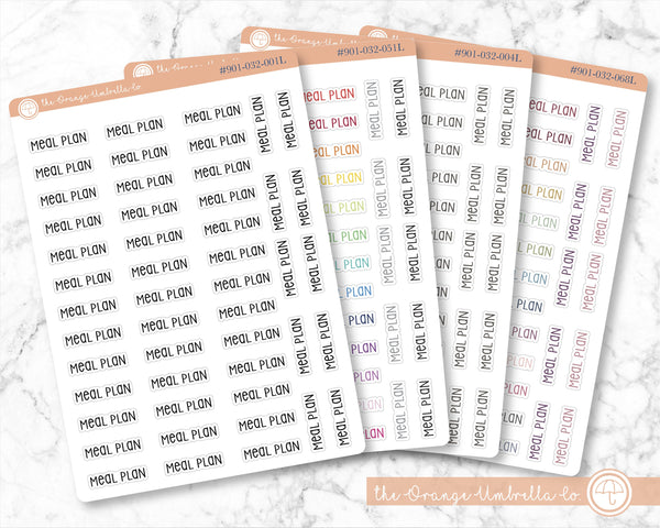 CLEARANCE | Meal Plan Script Planner Stickers | F3 | S-142