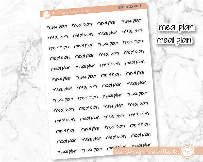 CLEARANCE | Meal Plan Jen Plans Script Planner Stickers | FJP | 901-035-001L-WH