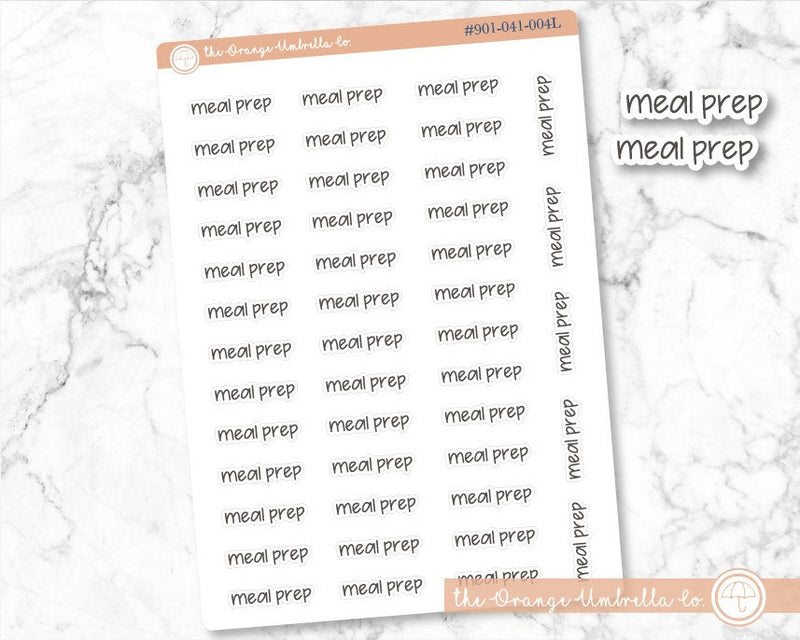 Meal Prep Jen Plans Script Planner Stickers | FJP | 901-041-001L-WH
