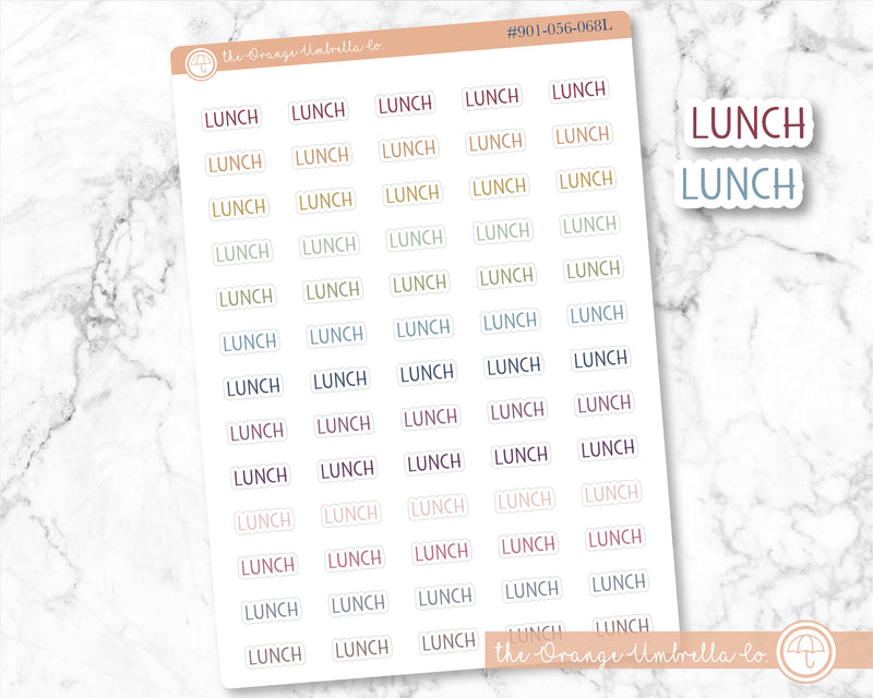 CLEARANCE | Lunch Script Planner Stickers | F3  | S-130 / 901-056-001L-WH