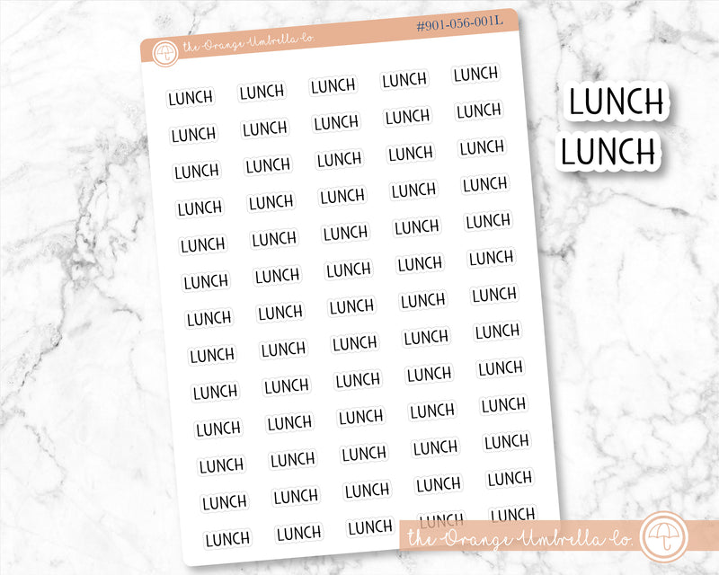CLEARANCE | Lunch Script Planner Stickers | F3  | S-130 / 901-056-001L-WH