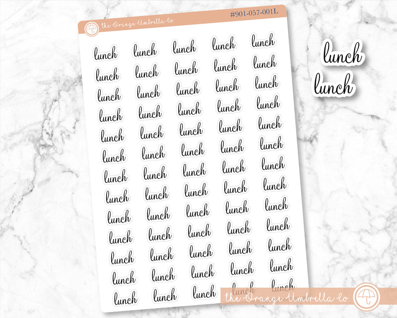 Lunch Script Planner Stickers | F4 | S-131 / 901-057-001L-WH