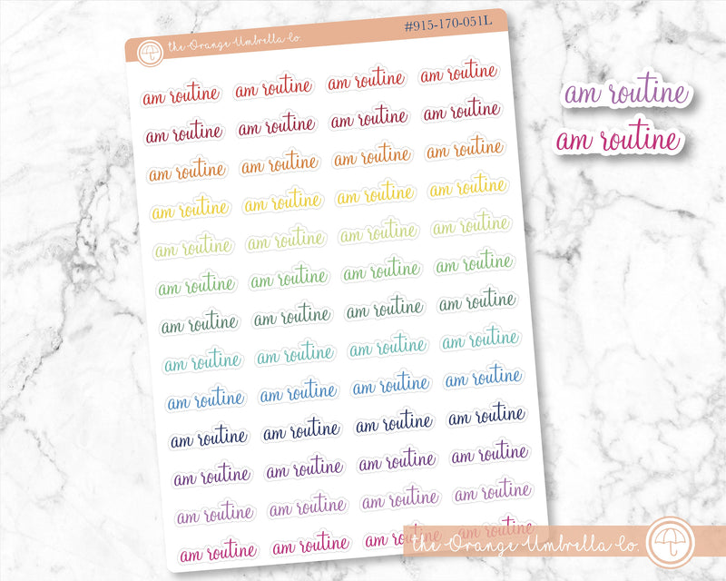 CLEARANCE | AM Routine Script Planner Stickers | F4  | S-979 / 915-170