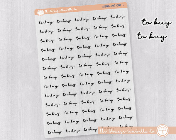 To Buy Script Planner Stickers | F5 Clear Matte | S-742-BCM