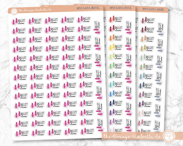 Ballet Class Icon Script Planner Stickers and Labels | FC11 | E-027 / 913-051-R01L-WH