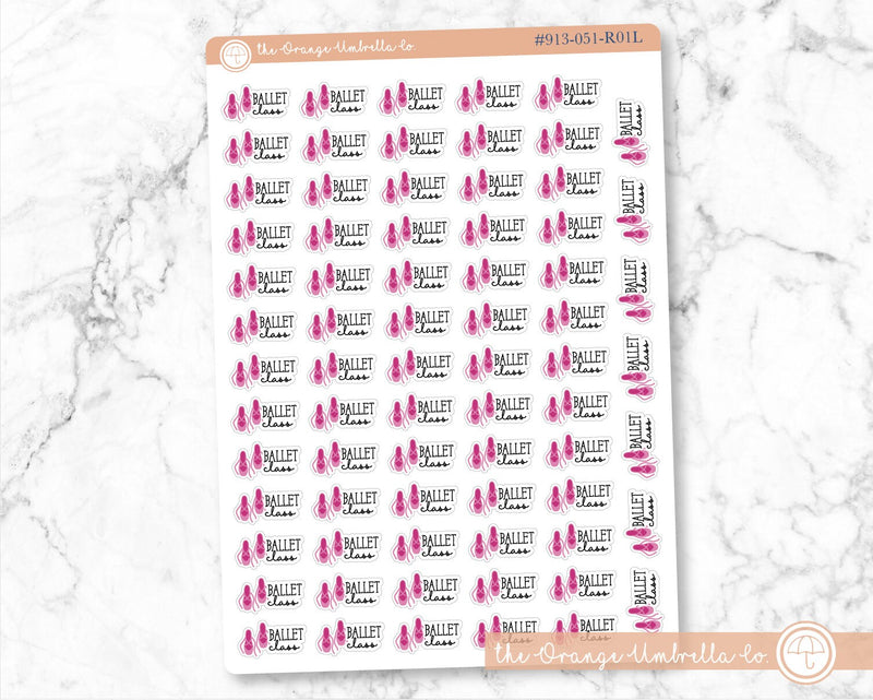 Ballet Class Icon Script Planner Stickers and Labels | FC11 | E-027 / 913-051-R01L-WH