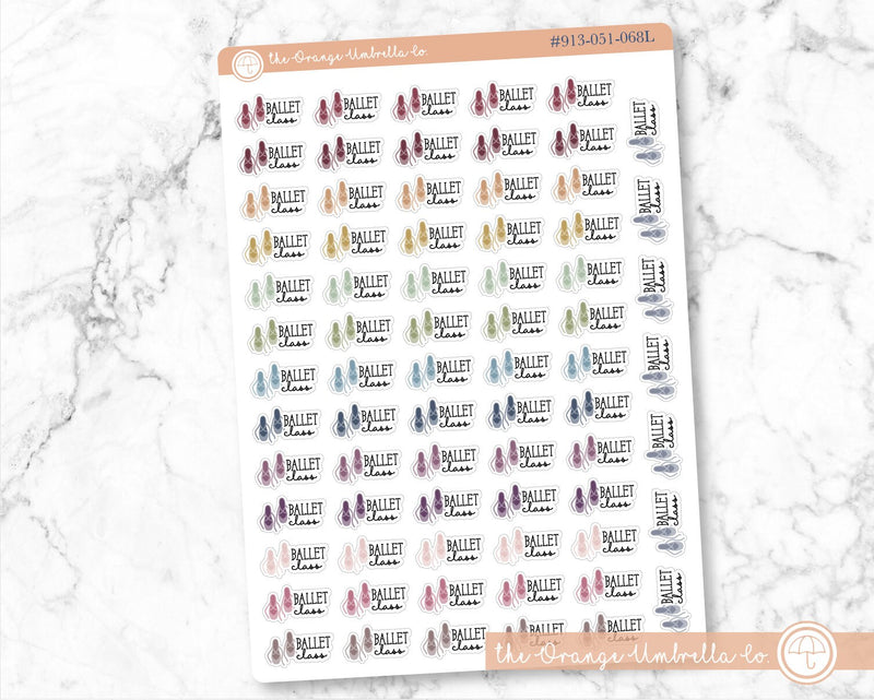 Ballet Class Icon Script Planner Stickers and Labels | FC11 | E-027 / 913-051-R01L-WH