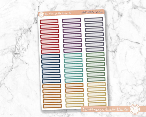 Skinny Appointment Planner Labels, Basic Appt Planner Stickers, Makse Life Color Planning Labels (#922-002-054XL-WH)