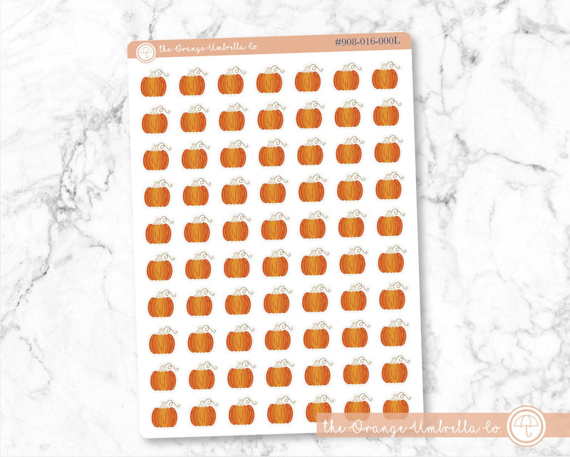 Pumpkin Icon Deco Planner Stickers | D-016