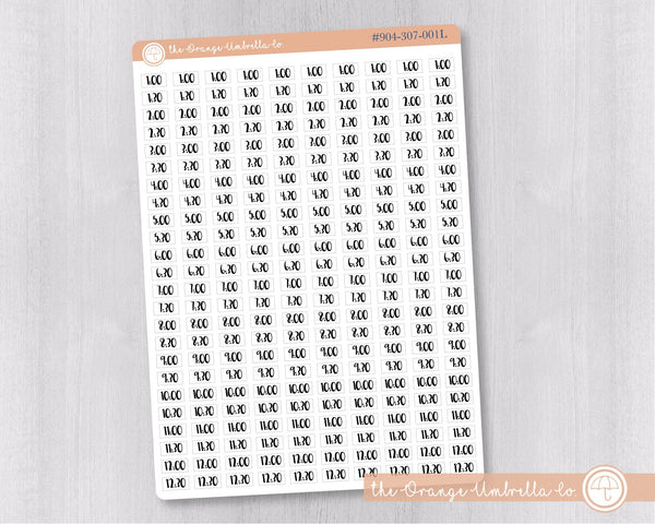 CLEARANCE | Time - Half Hour Time Planner Stickers | F1 Clear Matte | B-067-BCM