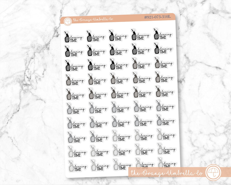 Cleaning Time Icon Script Planner Stickers and Labels | FC11 | E-028 / 921-073