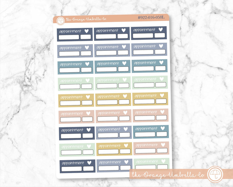 Appointment Reminders - Quarter Box Jen Plans Script Planner Stickers and Labels | FJP Plum Modern Color | L-278 / 922-016-058L-WH